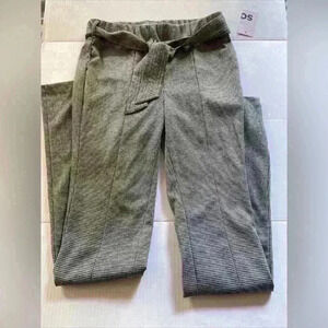 Out Of Office 110 Black White Self Belt Flare Pants Size ML NWT